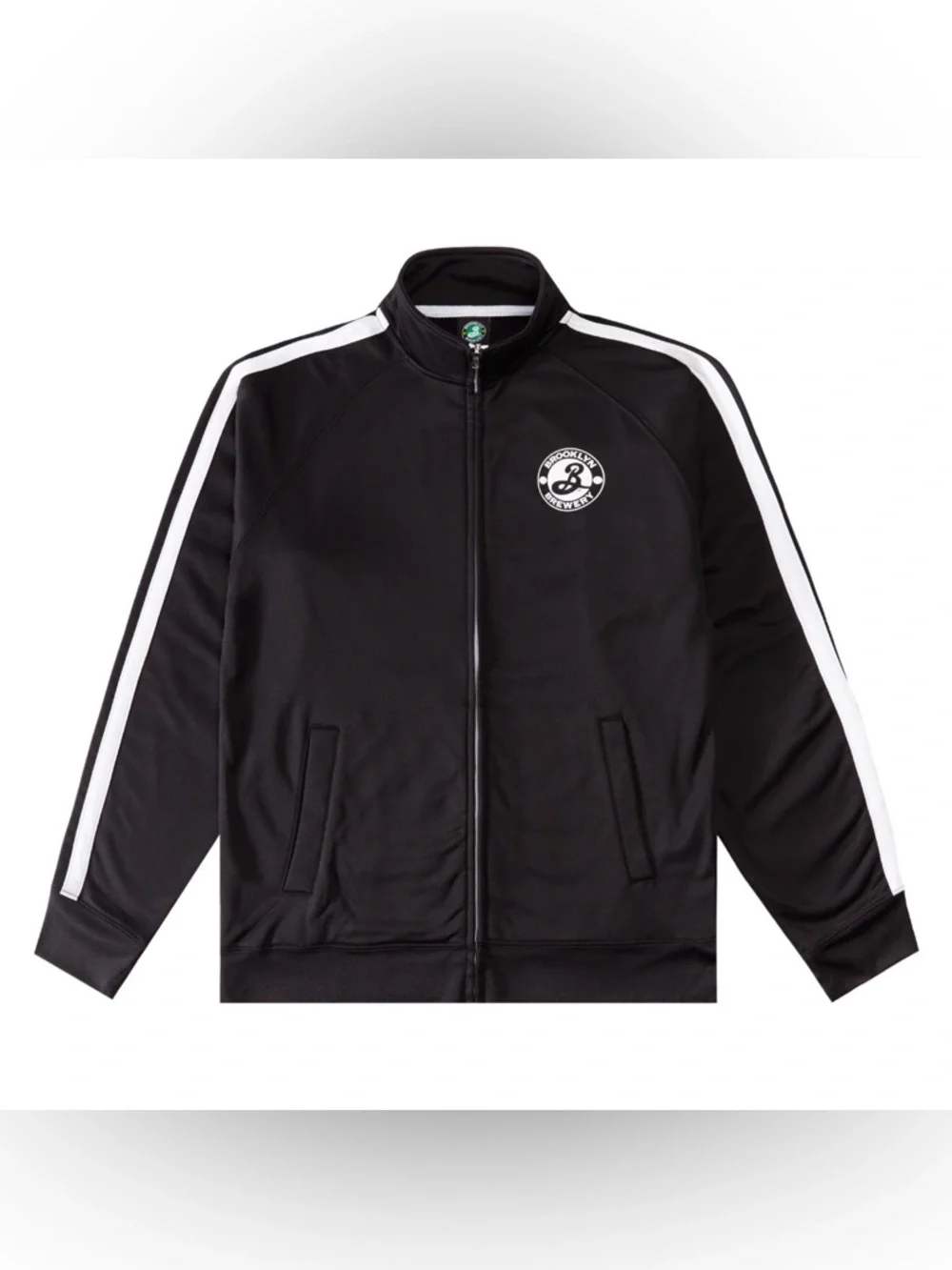 Brooklyn Brewery Vintage Black Track Jacket with White Stripe Small